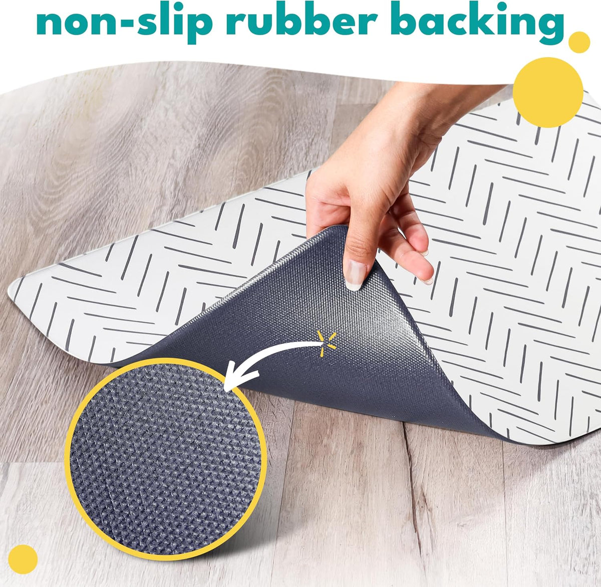 Dog Mat for Food and Water, Cat Feeding Mat - 12"L x 18"W / Mud Cloth - image 3