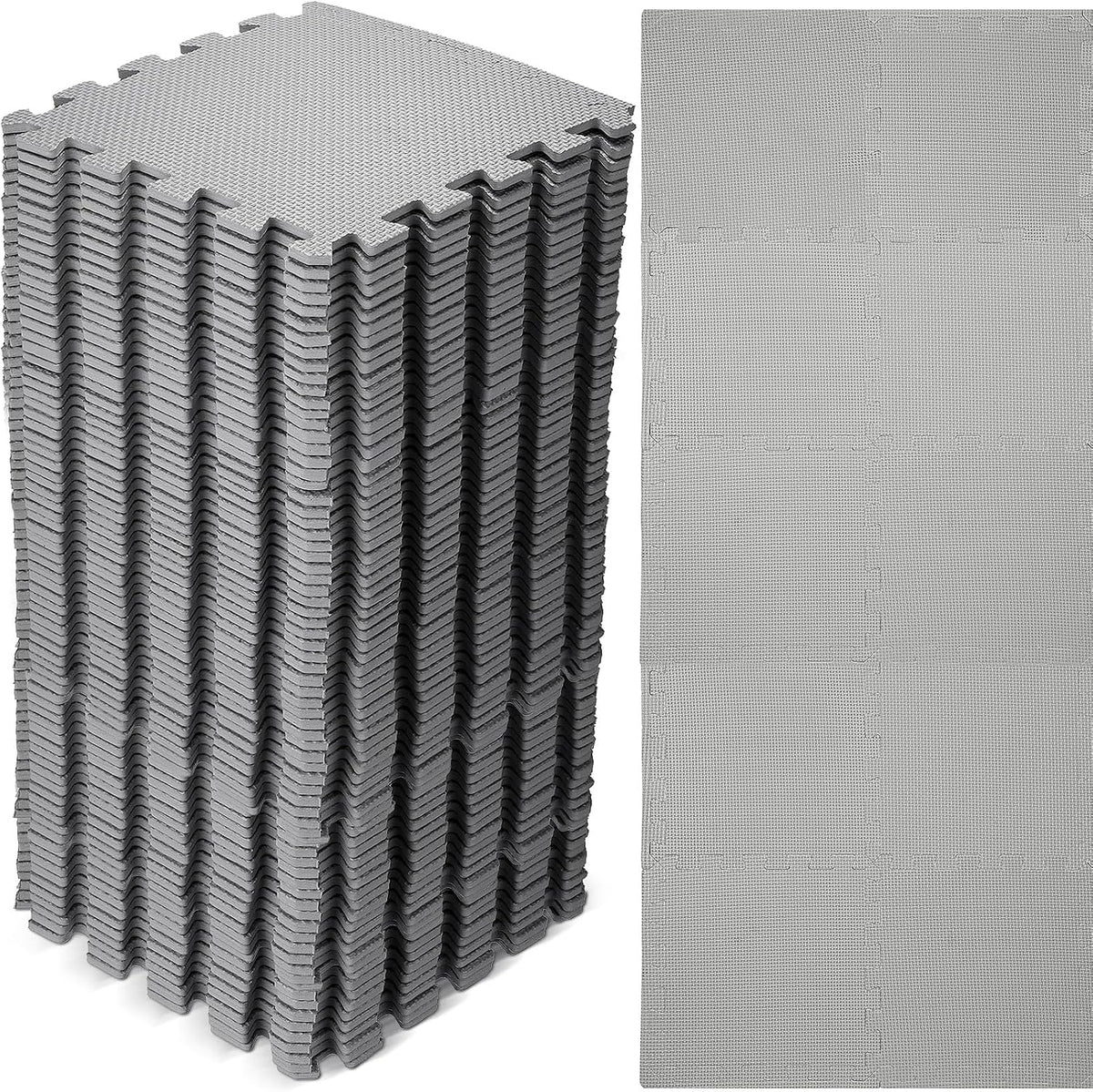Nuanchu 60 PCS Kids Foam Puzzle Mat, Cream - Gray