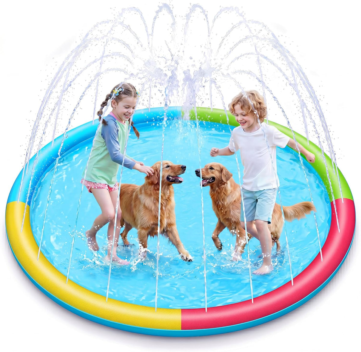 SLOOSH 60" Non-Slip Splash Pad Sprinkler - Multicolor / 72in