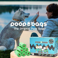 The Original Poop Bags® 38% USDA Biobased Pet Waste Bags, Peanuts Design, Leak-Resistant & Durable, Black/Green (720 Count (Pack of 2))