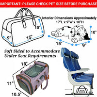 Mr. Peanut's Gold Series Standard Size Airline Compliant Pet Carrier - BIG FRENCHIES