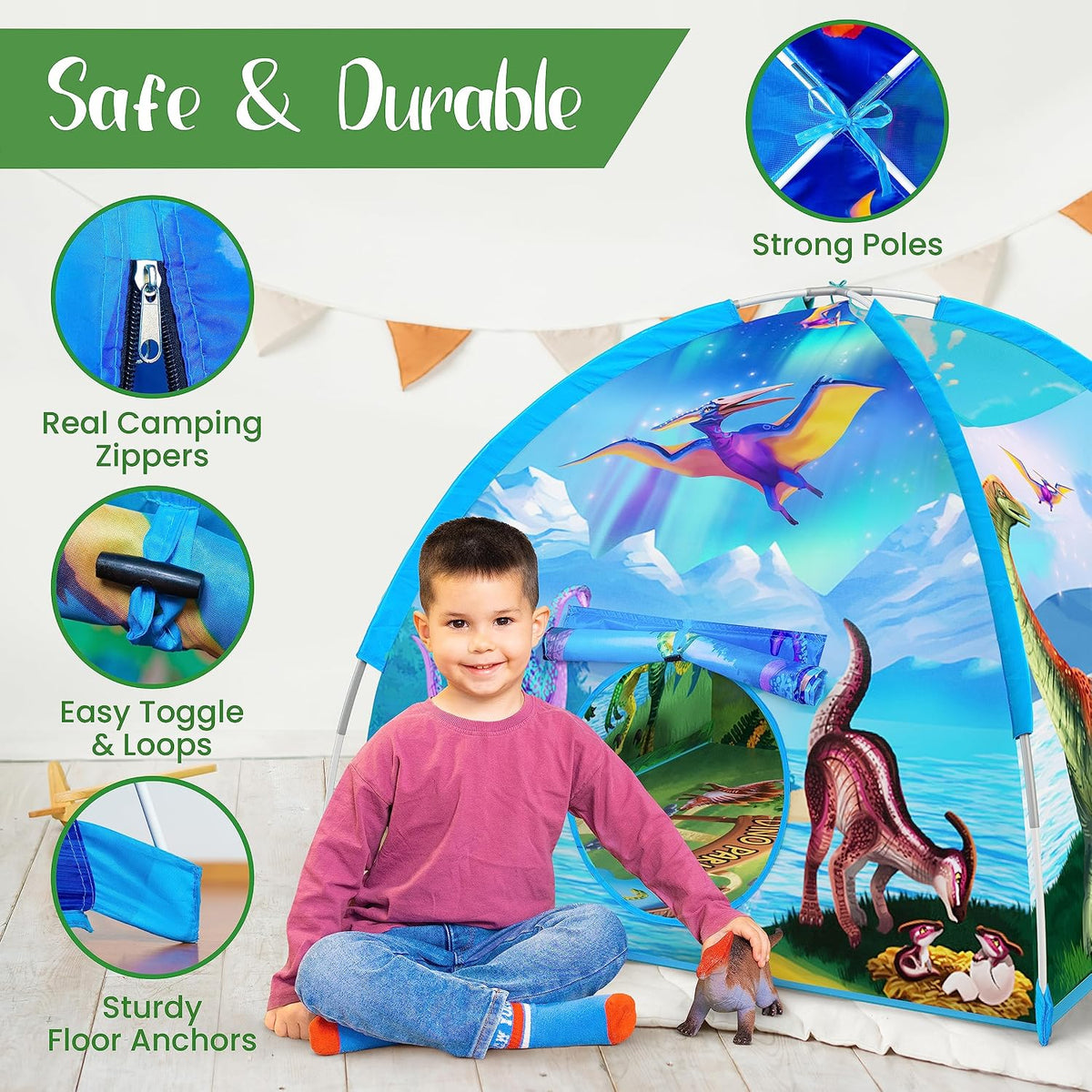 W&O Dino Super Dome with Roar Button, Dino Toys & LED Lights – Fun for Kids & Family - Sunny Barn - image 4