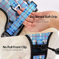 NESTROAD Dog Harness for Medium Sized Dog - Checkered Blue / X-Large - image 3
