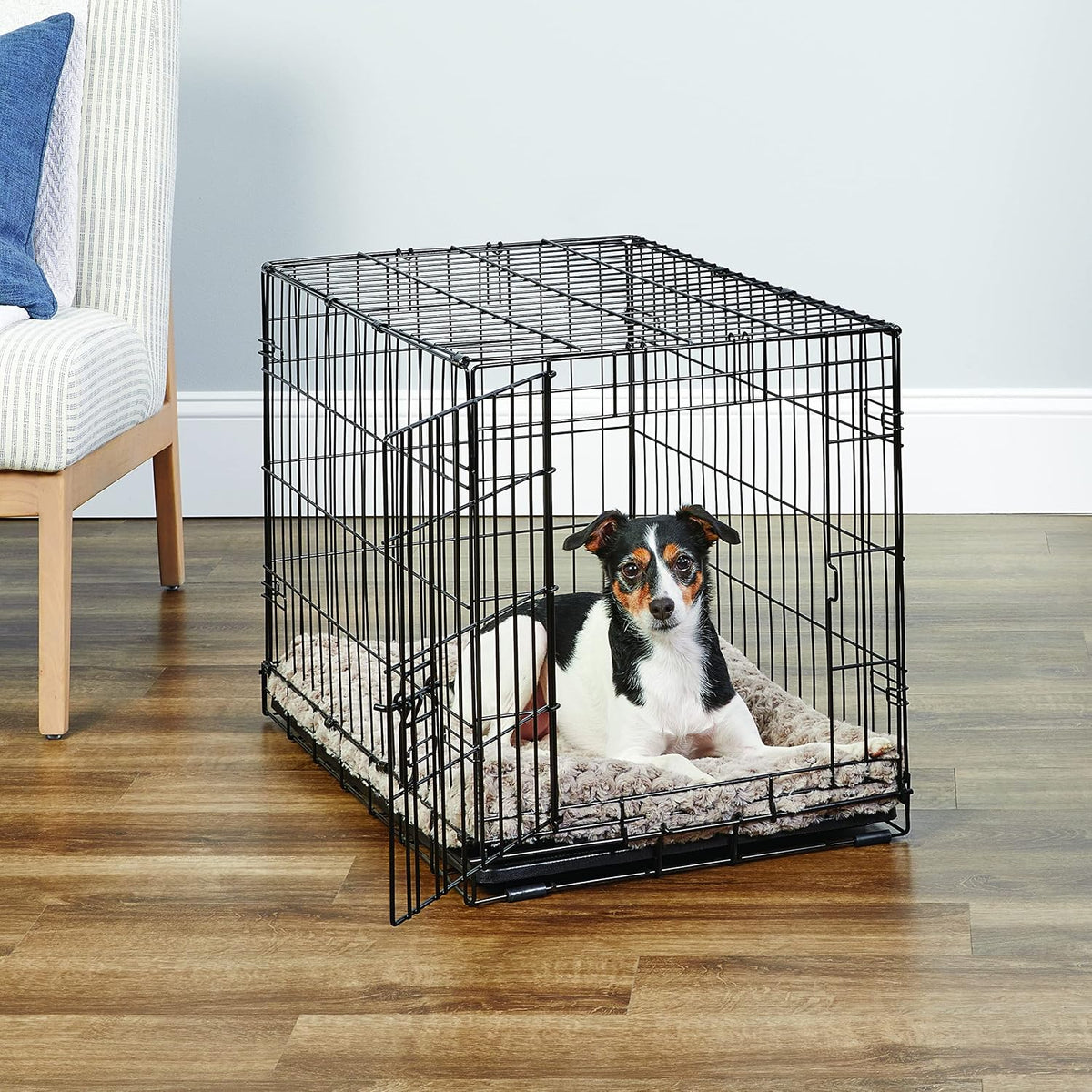 New World by Midwest 42-Inch Single Door Crate, for Large Breeds - Single Door - Black / Small (30"L) - image 2