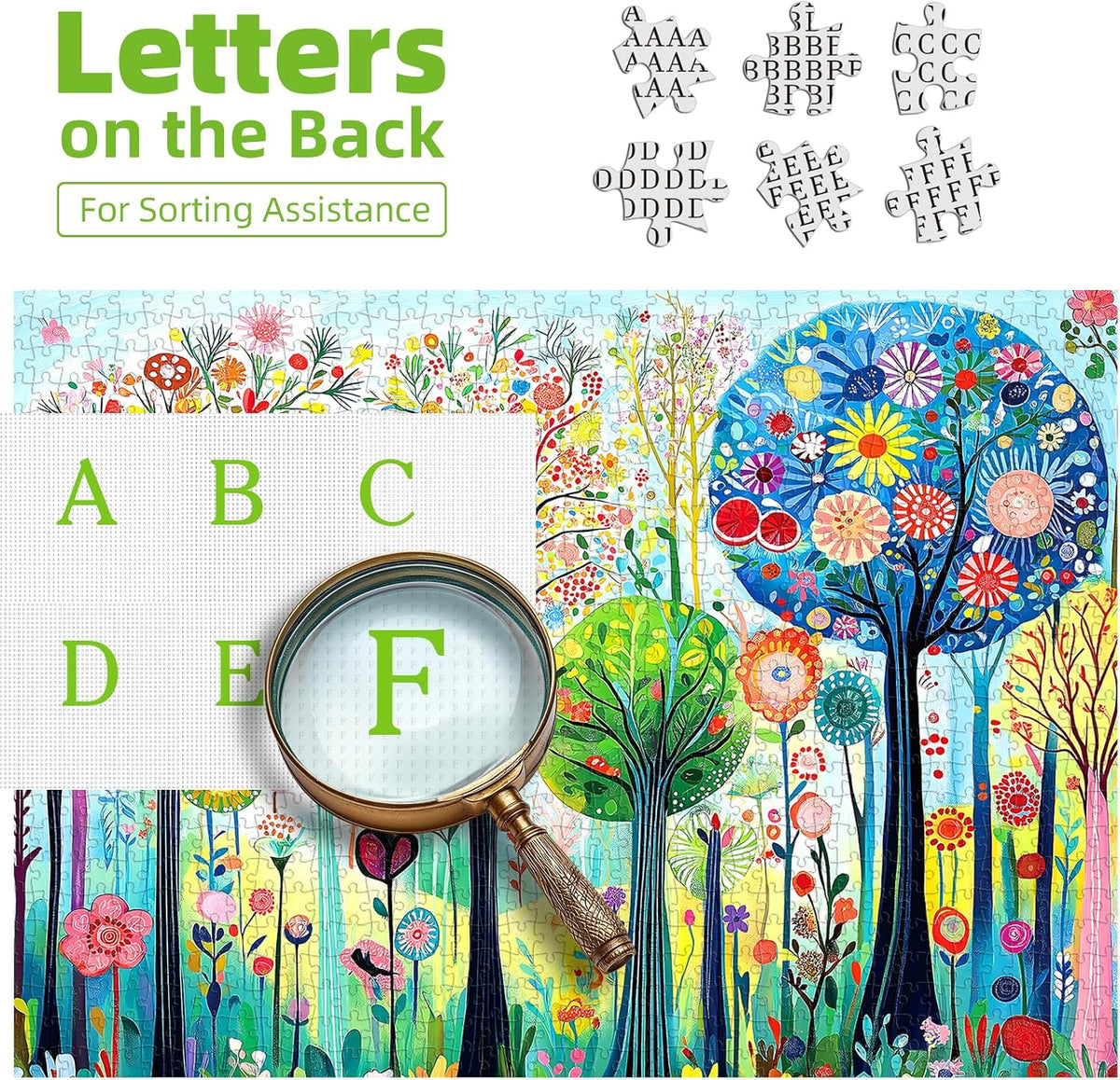 Vintage Paint Hummingbird Flower 500 Piece Puzzles for Adults - Colorful-500 Piece-spring Forest / 23" X 15" - image 3