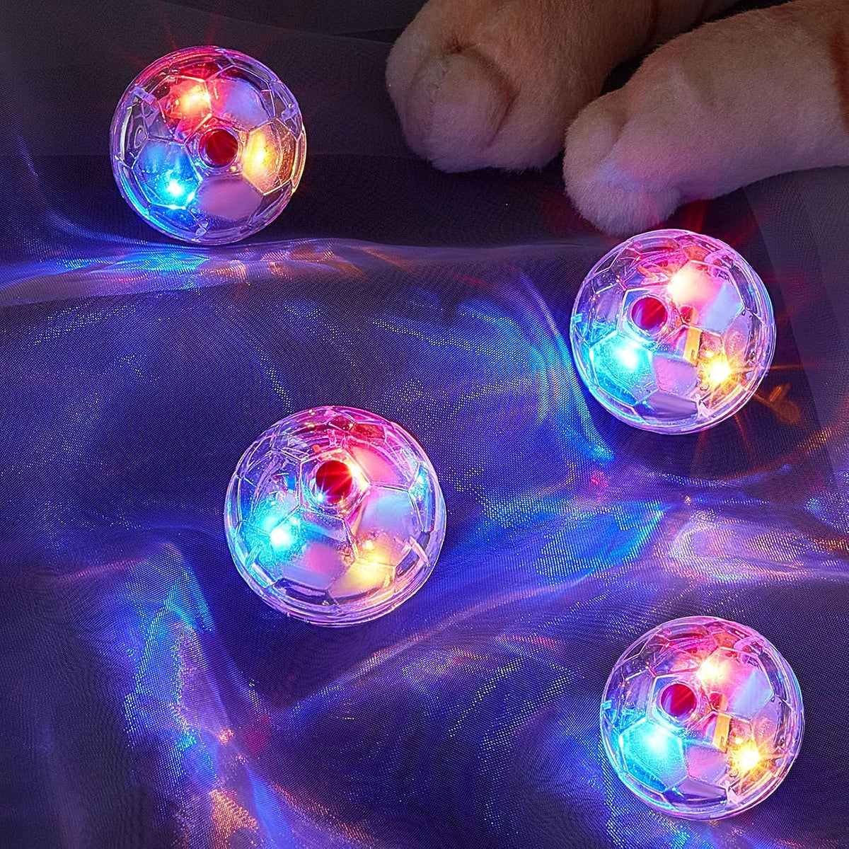 6 Pcs Cat Ball Ghost Hunting Light up Toy - Clear / 6 - image 3