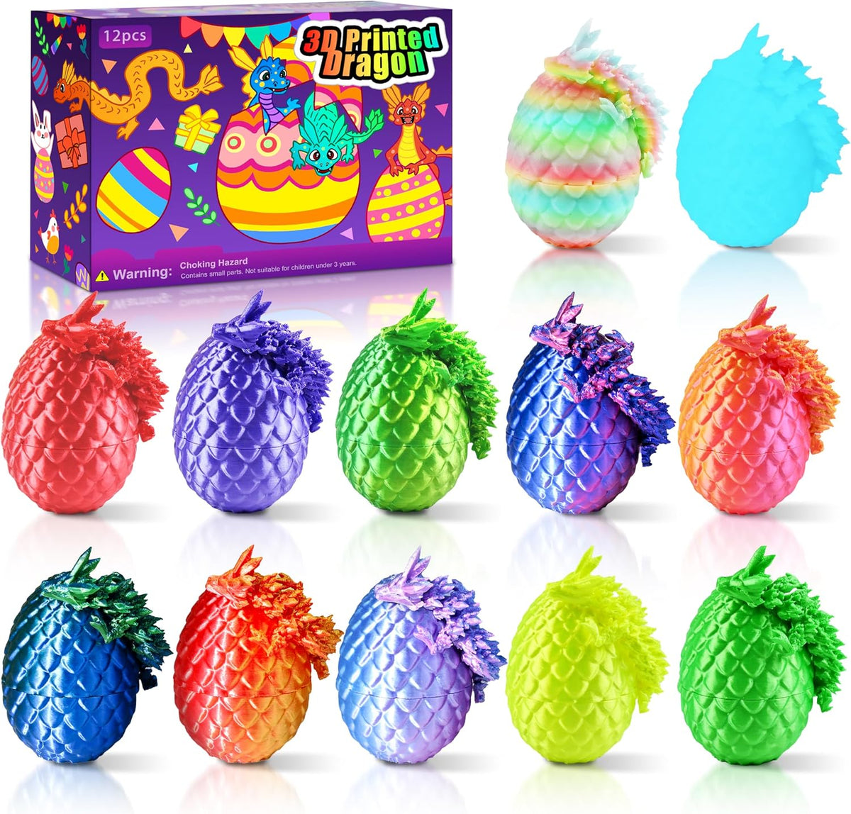 Impossmaker 24pcs 3D Printed Dragon Eggs - 12P-S2