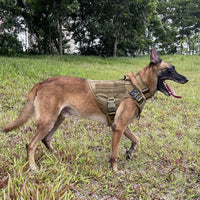 Tactical Dog Harness for Large Dogs, Reflective No Pull Dog Vest - X-Large (Pack of 1) / Brown - image 2