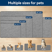 Plush chenille dog door mat with non-slip TPR backing for muddy paws and wet floors - view 2
