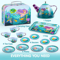 JOYIN Fairy Blossom Tea Party Set for Little Girls - Mermaid - image 2