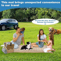 VClife Dog Bed Mat for Car, Anti Slip Pet Bed Travel Pad Comfortable Furry Dog Car Seat Cover for Backseat Extender, Washable Pet Cushion Bed Mat for Indoors & Outdoors (Brown, 51"×23.6")