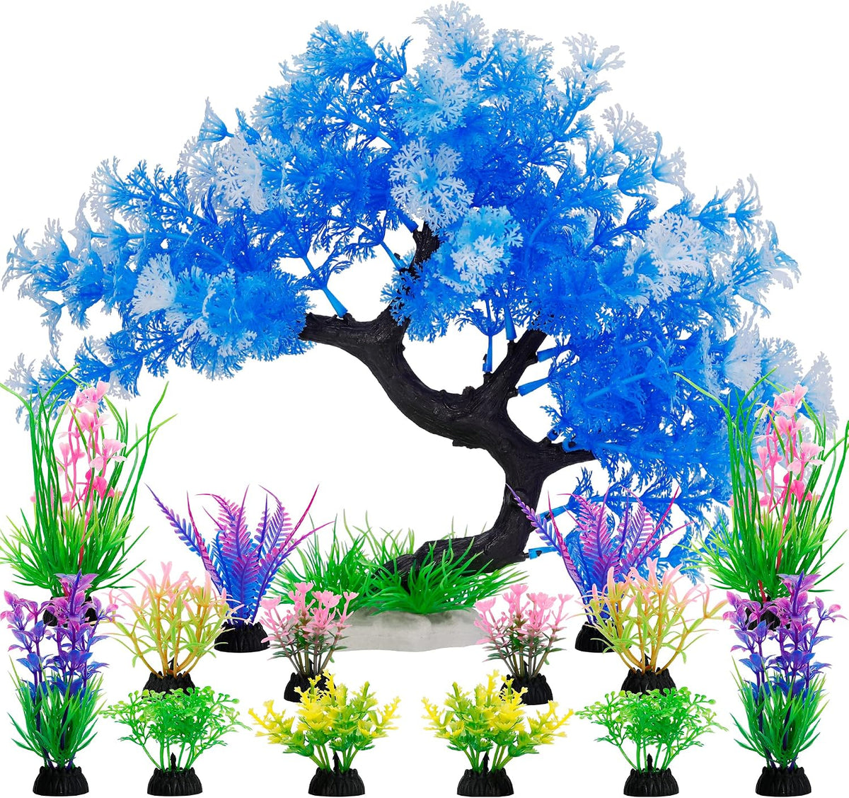 MyLifeUNIT Fish Tank Decorations - Bule Set
