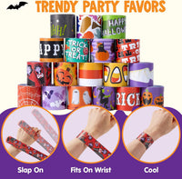 JOYIN 72 PCS Halloween Slap Bracelets for Kids - Halloween Party - image 3