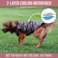 Dog Cooling Vest, 2-Layer Microfiber Cooling Jacket, Blue, L – Essentials for Dogs - Green Camo / Small (Pack of 1) - image 2