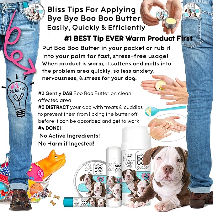 The Blissful Dog 4 oz TIN American Bulldog Booboo Butter