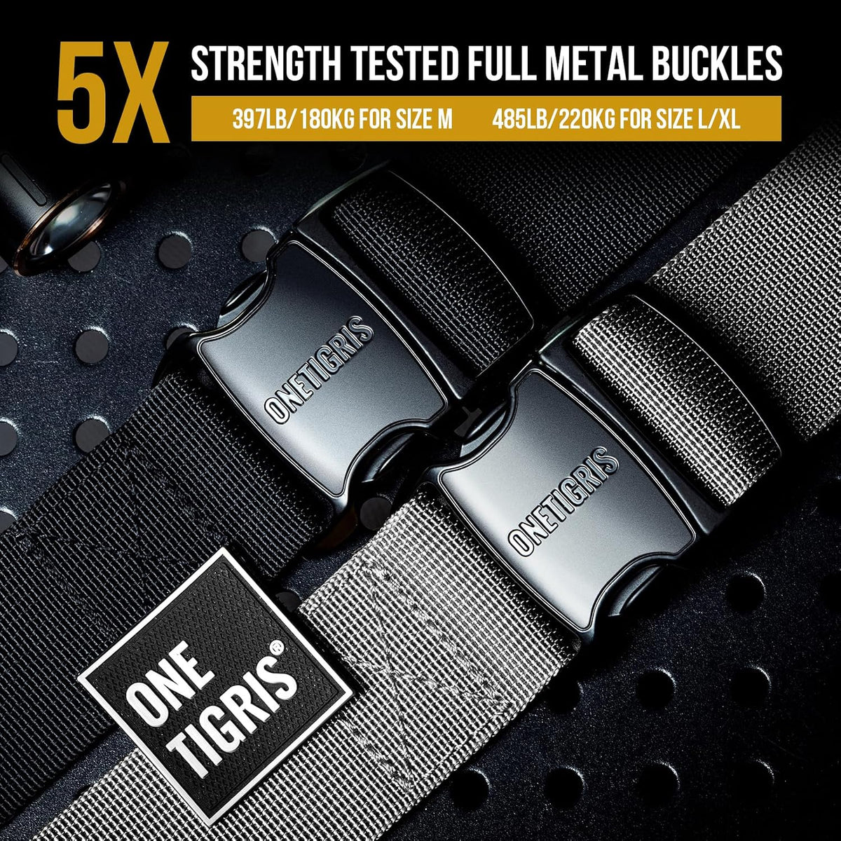OneTigris Tactical Dog Harness with 5X Metal Buckle - L / Grey - image 2