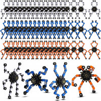 Jerify 40 pack transformable chain robot fidget spinner toys in five bright colors