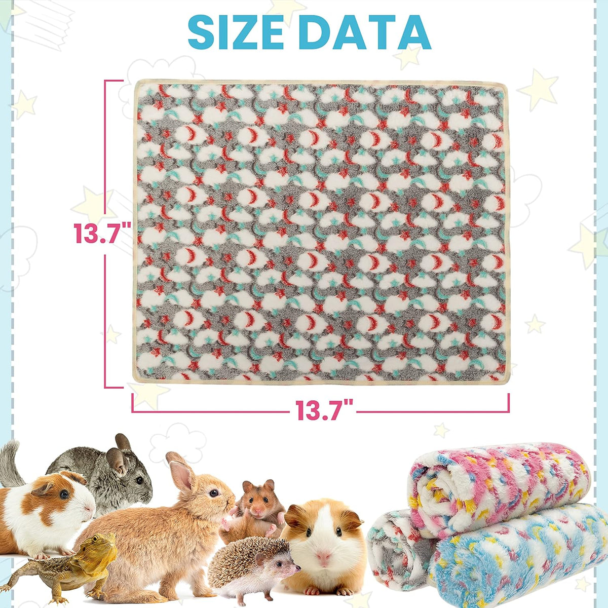 CUSOZWO Guinea Pig Bedding Mat - 13.7"*13.7" - image 2