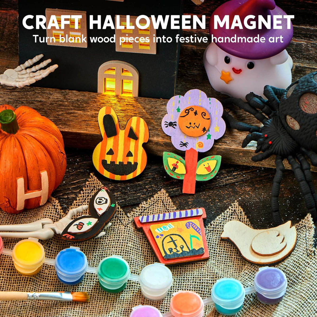 JOYIN 12 Wooden Magnet Painting Kit - Nature - image 3