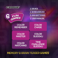 Croove Brain Teasers Memory Game, Kids Handheld Games, Ages 6-12 - image 4