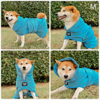 Tuff Pupper Fast Drying Dog Bath Robe - Blue / Medium - image 3