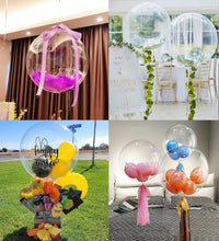 20 Inch Bobo Balloons, Large Bubble Balloons - 36 Inches/12 Pack / Transparent - image 4