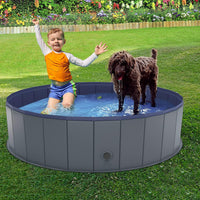Niubya Foldable Dog Pool, Collapsible Plastic Dog Swimming Pool - XL - 48'' x 12'' - image 2
