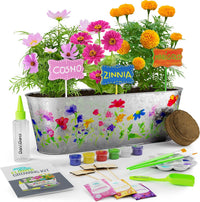 Paint & Plant Flower Growing Kit for Kids, Fun Gardening Kits