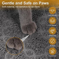 35x24 Inch Large Cat Litter Box Mat, Scatter Control, Waterproof – Daily Care for Cats - 2' x 2'11" (Rectangular) / L-grey - image 4