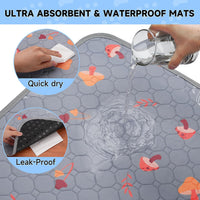 4 Pack Washable Pee Pads for Dogs - Light Grey / 30x34 Inch (Pack of 2) - image 3