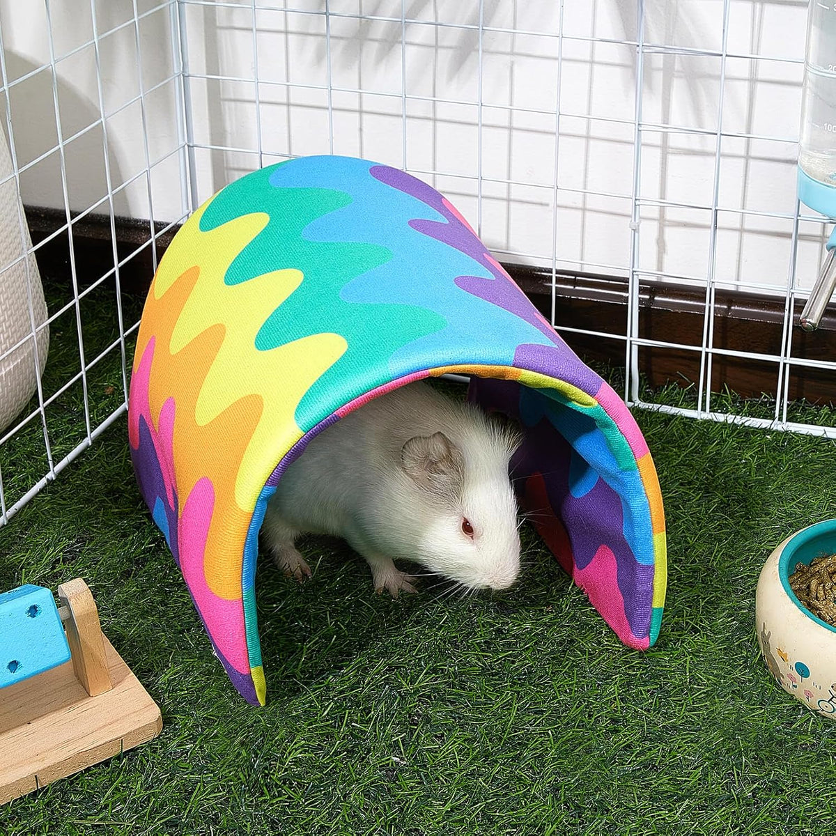 Bienbee Guinea Pig Tunnel, Guinea Pig Hideout - Rainbow Wave - image 2