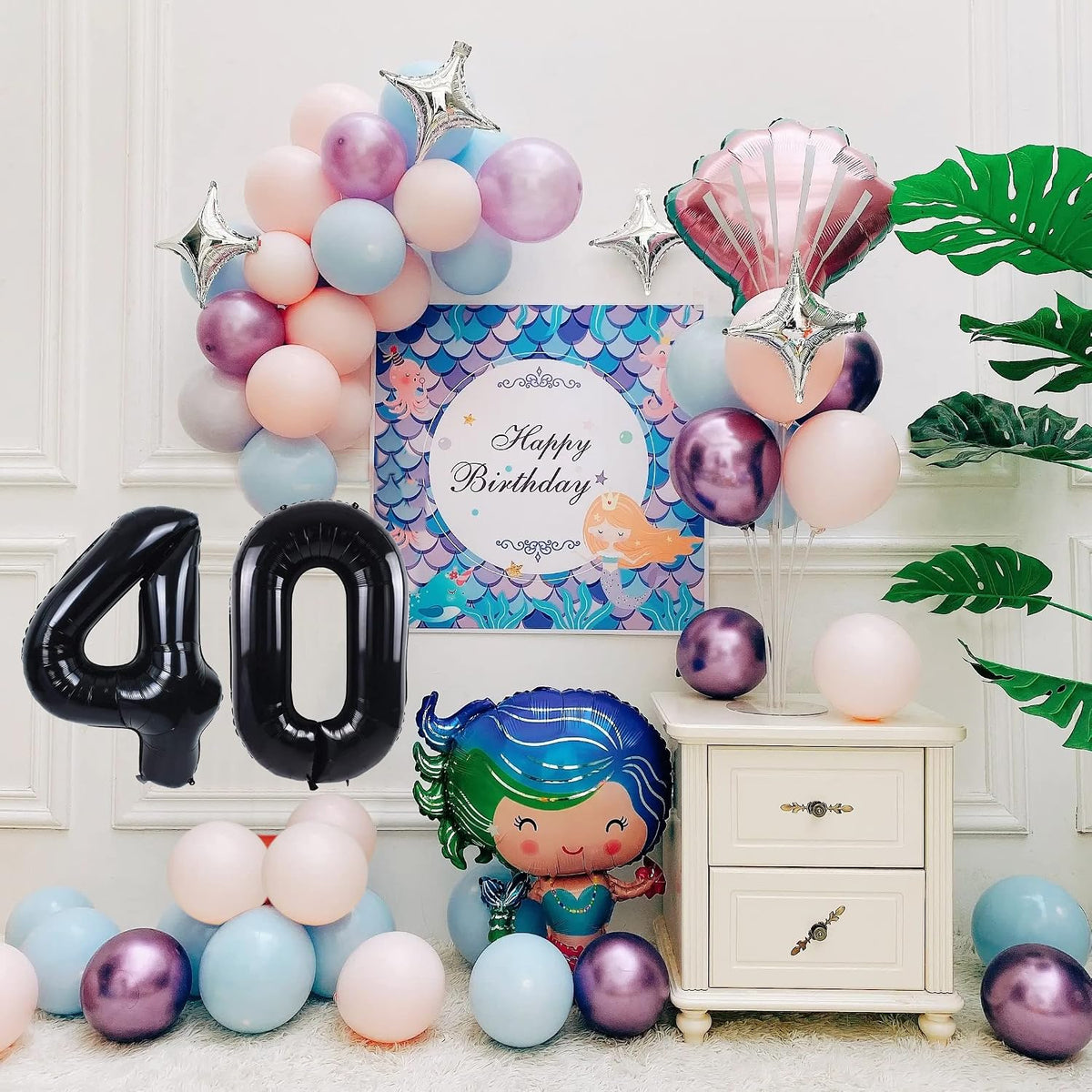 40 Inch Gold Number 1 Balloon - Black Balloon / 40 Inch Number 40 - image 2