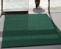 M+A Matting WaterHog Diamond | Commercial-Grade Entrance Mat with Rubber Border – Indoor/Outdoor, Quick Drying, Stain Resistant Door Mat (Evergreen, 6' x 8')