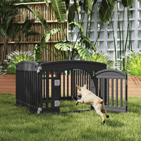 DUMOS Plastic Dog Playpen - Black / 4 Panel / 24 Inch - image 3