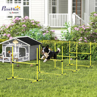 PawHut 4 Piece Dog Agility Training Equipment for Dog Agility Course - 4 Piece / Yellow - image 2