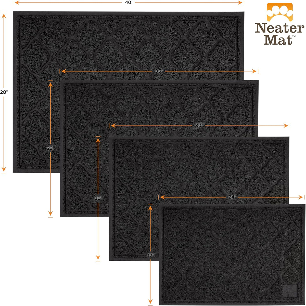 Neater Pets Neater Mat Cat Litter Mat - 20x30 / Black - image 4