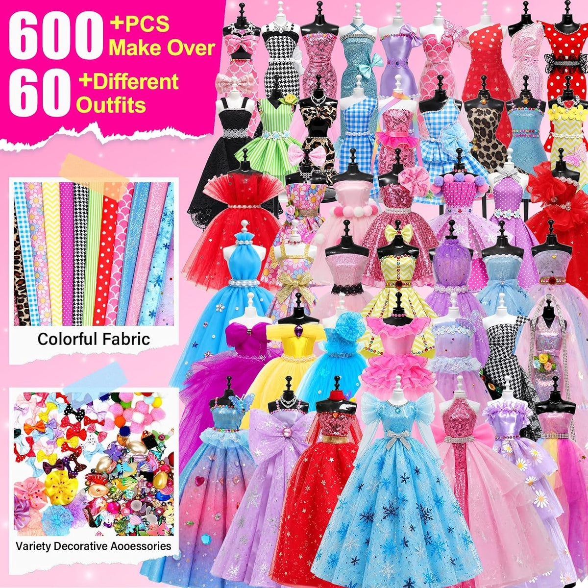 Axirata 1500+PCS Fashion Designer Kit for Girls with Fashion - 600+PCS Fashion Design Kit - image 4