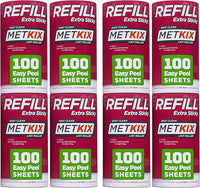 Refill for Metkix Lint Rollers 8 Pack (Total 800 Sheets)