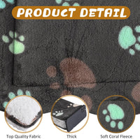 4 Pack Soft Pet Bed Mat Small Dog Crate Fleece – Essentials for Dogs - 21 x 14 Inches / Black - image 3