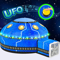 W&O Space Explorer Inflatable Fort with Lights & Sound - Glowing Ufo