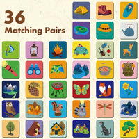 Hebayy 72 PCS Memory Matching Game - Camping Theme - image 2