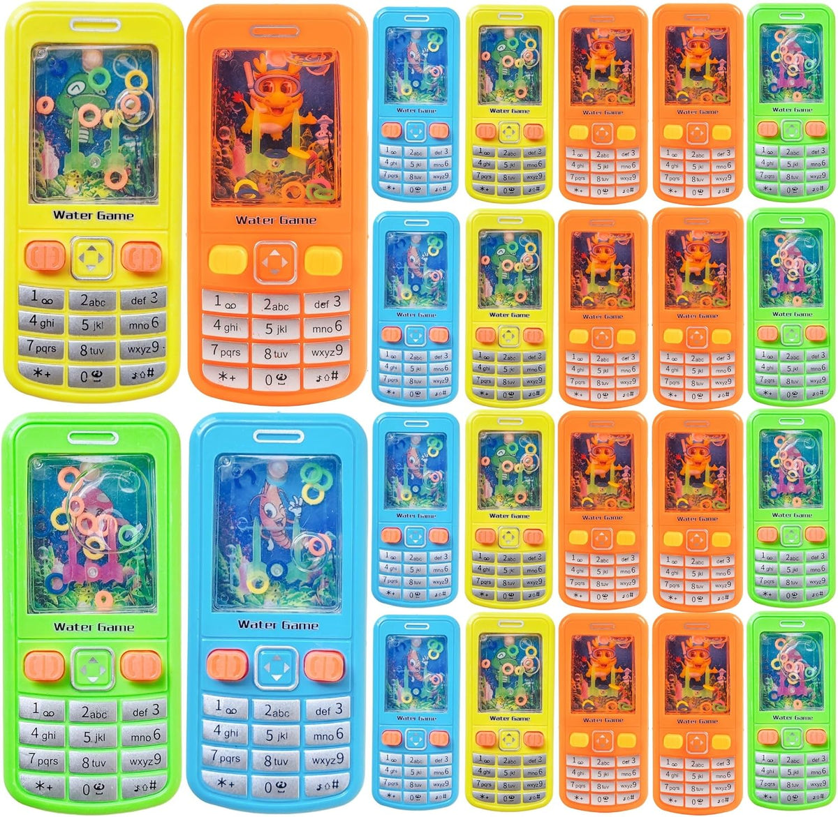 Desyeryamimi 12 pack 90s cell phone style water ring toss handheld games - view 3