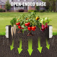 WORKPRO 4x2x1ft Galvanized Raised Garden Bed Set, Rust & Corrosion Protection, Easy Assembly, Safe Edge, Ideal for Vegetables & Flowers, White