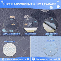 Aitmexcn Washable Pee Pads for Dogs, 24''x36'' - Colour Paws / 48*65''-2pcs - image 4