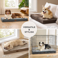 Bedsure Memory Foam Dog Beds Large Sized Dog - 29"L x 18"W x 3"Th / Grey - image 3