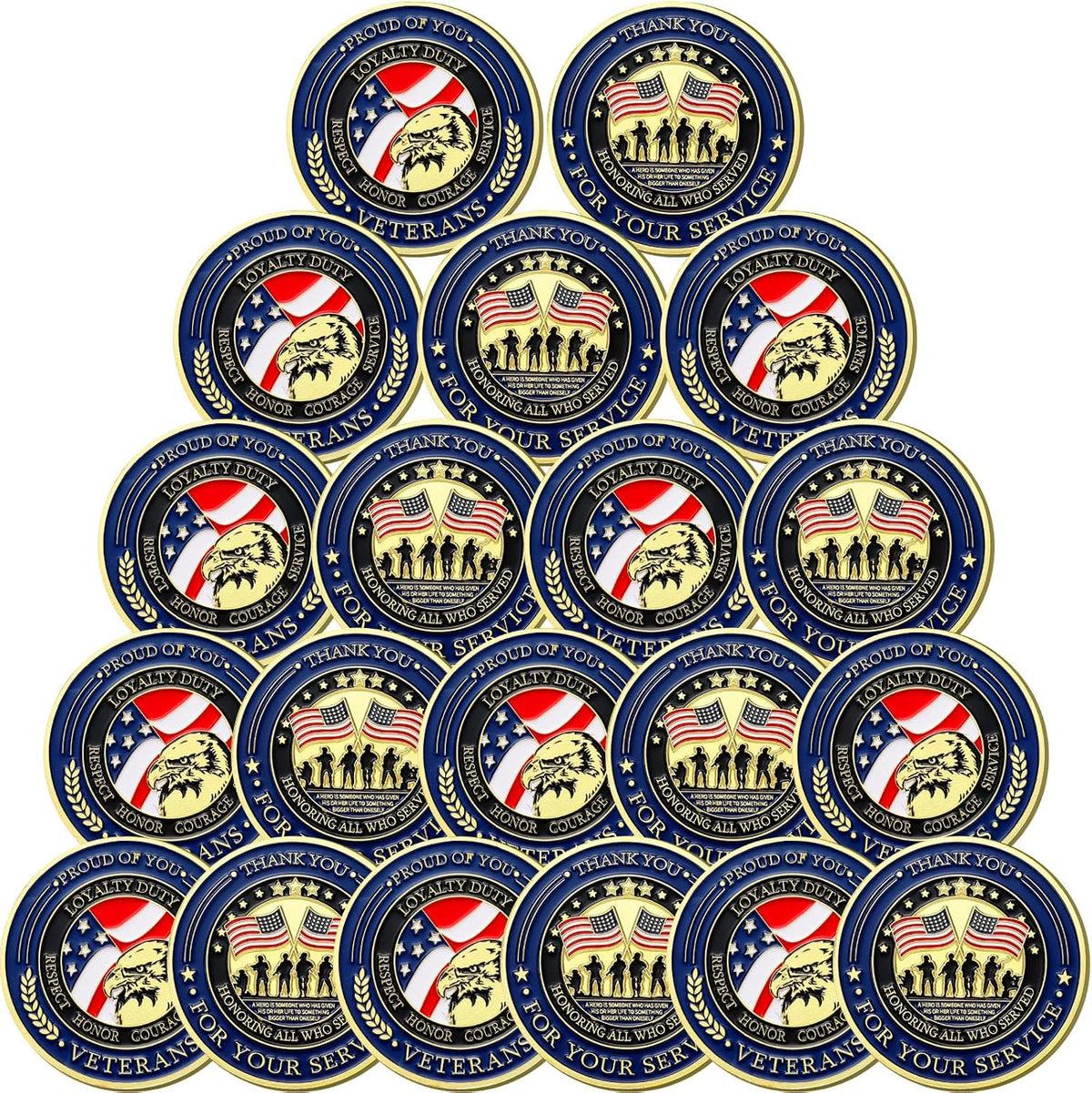 20pcs Military Challenge Coins - Delicate