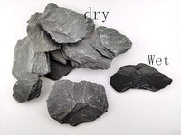 Voulosimi Natural Slate Rocks PH Neutral Stone Perfect Rocks for Aquariums, Landscaping Model,Tank Decoration,Amphibian Enclosures (10 LB, 1-3 inch)