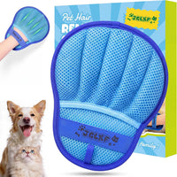 Pet Hair Removal Glove for Cat & Dog - Blue-1Pack