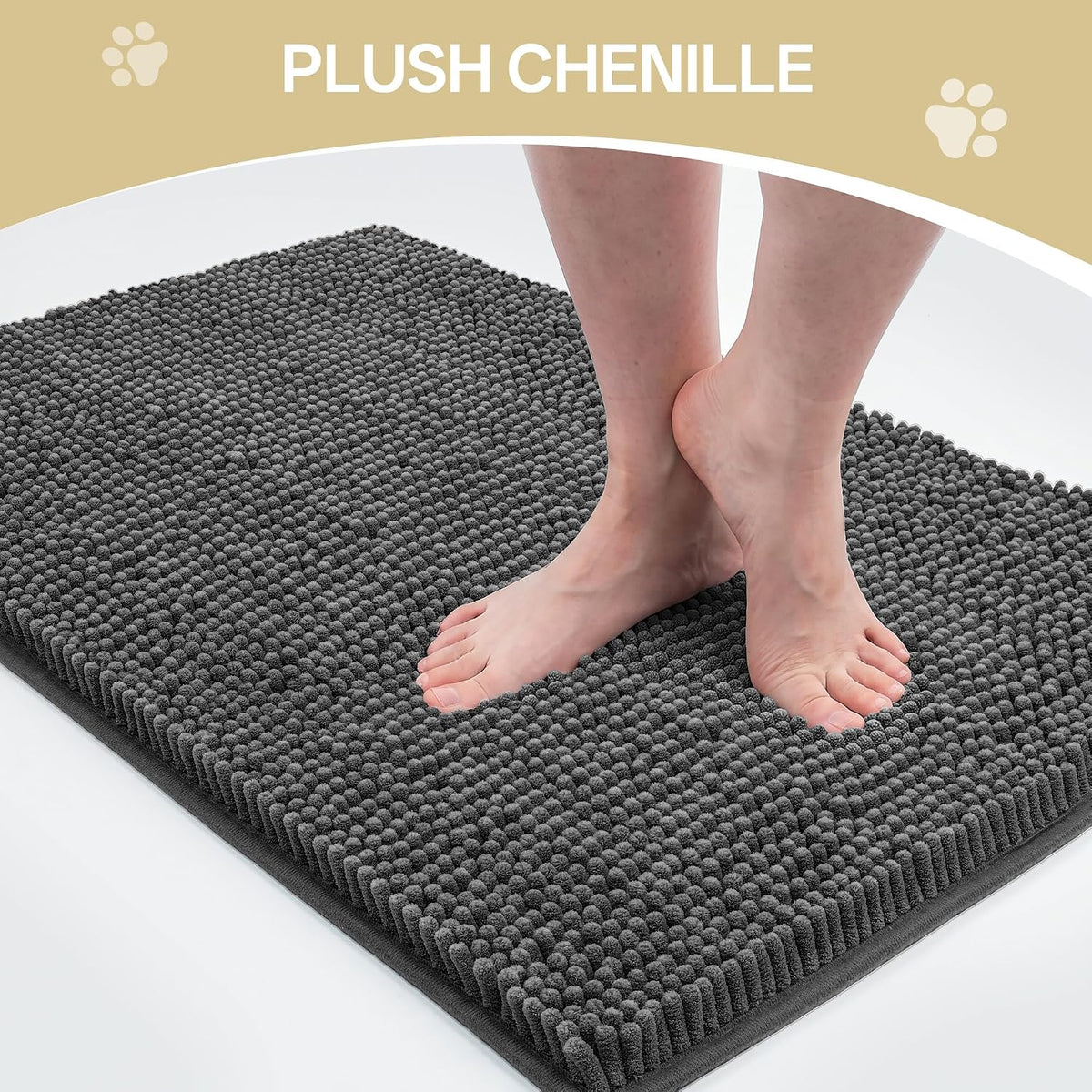 Dog Door Mat for Muddy Paws - 48"L x 36"W x 1.0"Th / Dark Grey - image 3
