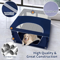 Puppy Playpen Indoor for Dog Small Pets - Royal Blue / 41'x41'x25.5' with Cover - image 4